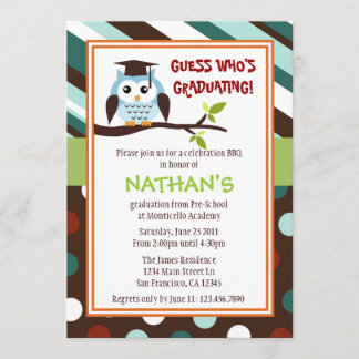Modern Owl Graduate Invite