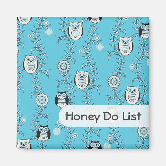 Modern Owls "Honey Do" Magnet (Front)
