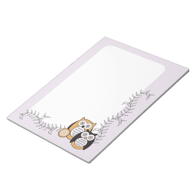 Modern Owls Notepad (Angled)