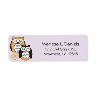 Modern Owls Return Address Labels