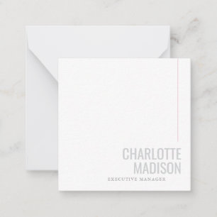 Modern Own Name Trendy Minimalist Plain Card