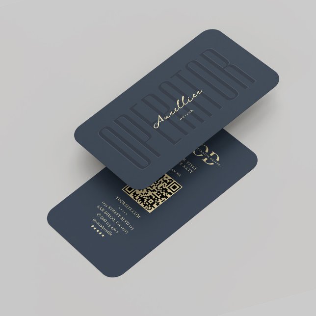 Modern Owner Operator Driver Monogram Dark Blue Business Card (Modern Owner Operator Driver Monogram Dark Blue Business Card
)