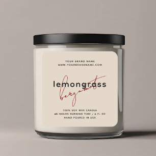 Modern packaging candle cosmetics label