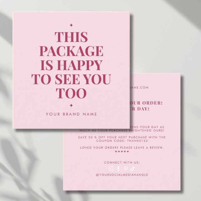 Modern packaging insert business thank you  (Creator Uploaded)
