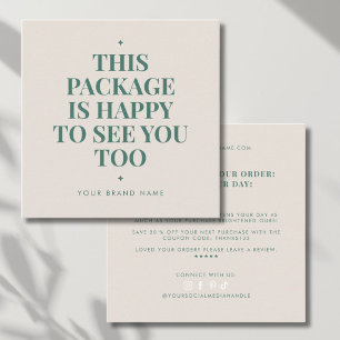 Modern packaging insert business thank you