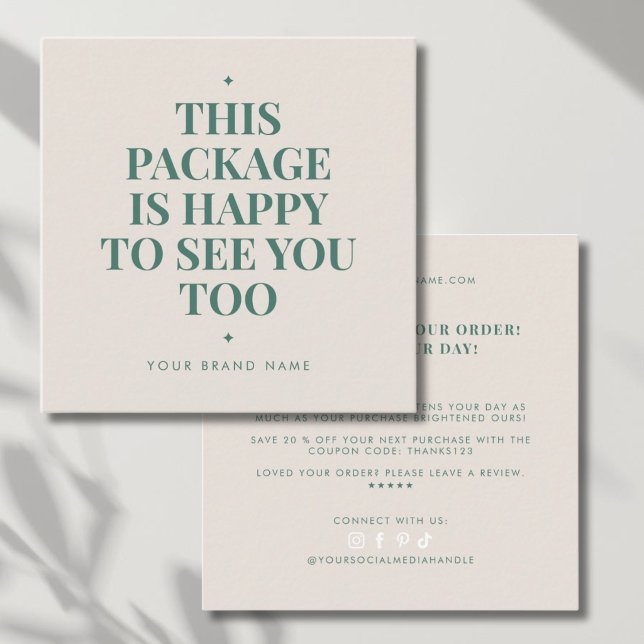 Modern packaging insert business thank you  (Creator Uploaded)