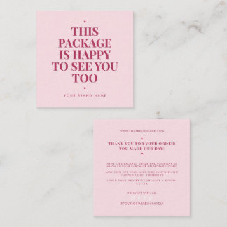 Modern packaging insert business thank you 