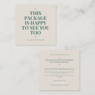 Modern packaging insert business thank you 