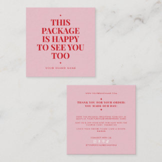 Modern packaging insert business thank you 
