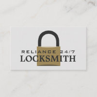 Modern Padlock, Locksmith Business Card