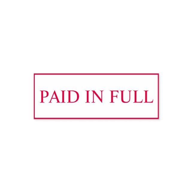 Modern PAID Business Custom Self-inking Stamp (Design)