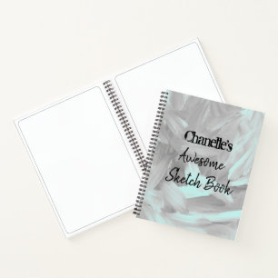 Modern Paint Brush Strokes Personalised  Notebook