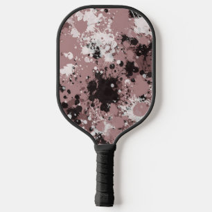 Modern paint splatter personalised pickleball paddle