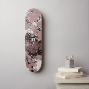 Modern paint splatter personalised  skateboard