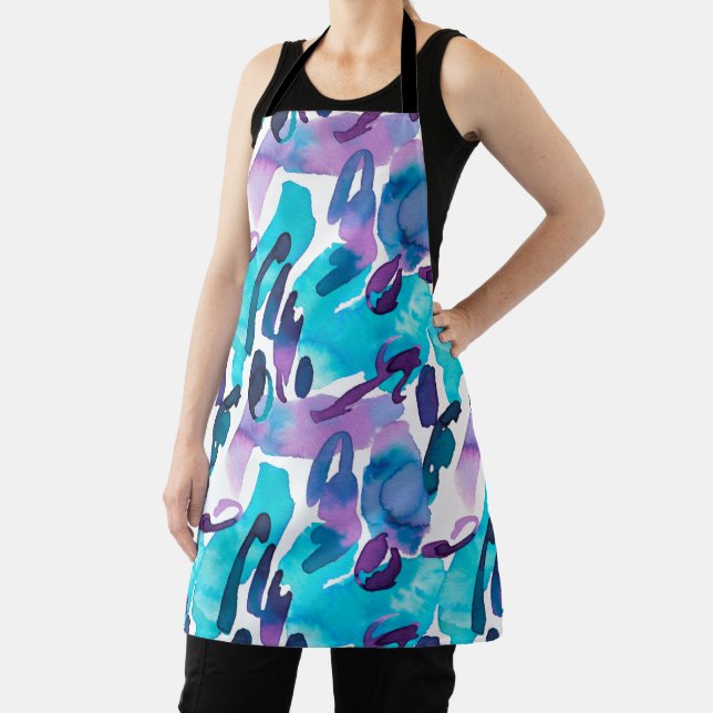 Modern Painted Abstract Pattern Apron (Insitu)