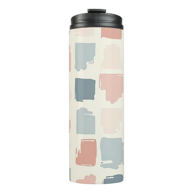 Modern Painted Squares Thermal Tumbler (Front)