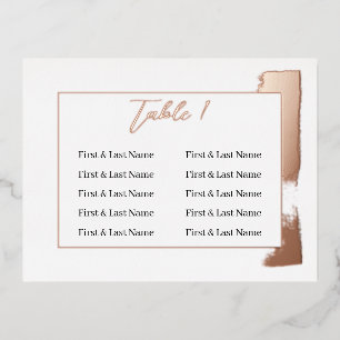 Modern Painted Table Number Wedding placement card