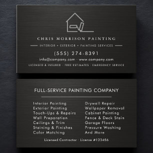 Modern Painter Professional Metallic Business Card