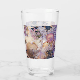 Modern Painting Christmas Tree Purple Decorations Glass