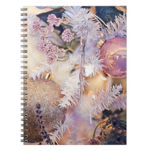 Modern Painting Christmas Tree Purple Decorations Notebook