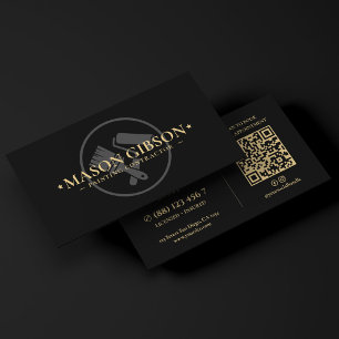 Modern Painting Contractor Painter Logo Black Business Card