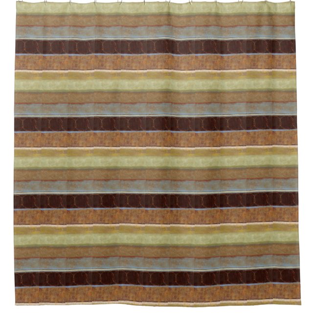 Modern Painting in Earth Tones by Norman Wyatt Shower Curtain (Front)