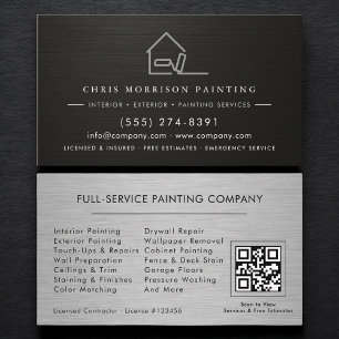 Modern Painting Services QR Code Business Card