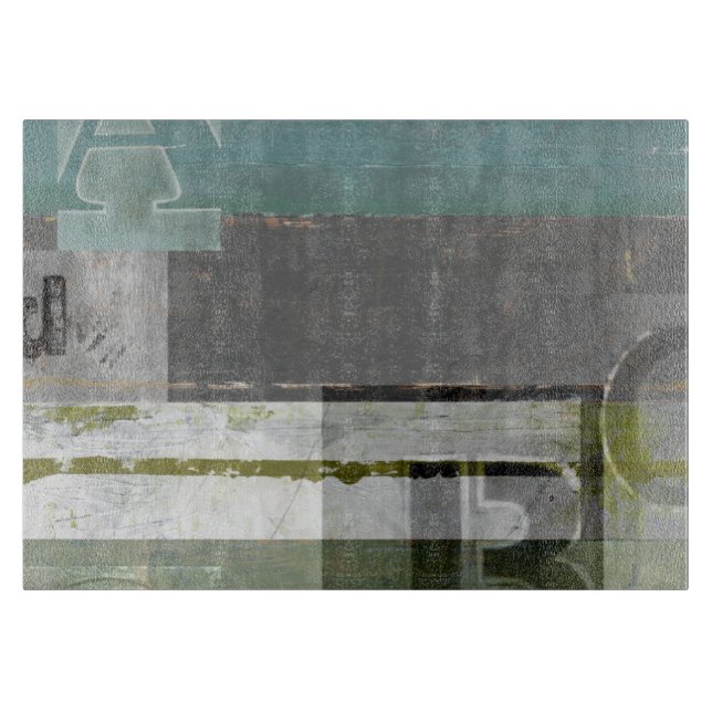 Modern Painting with Assorted Letters Cutting Board (Front)