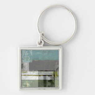 Modern Painting with Assorted Letters Key Ring