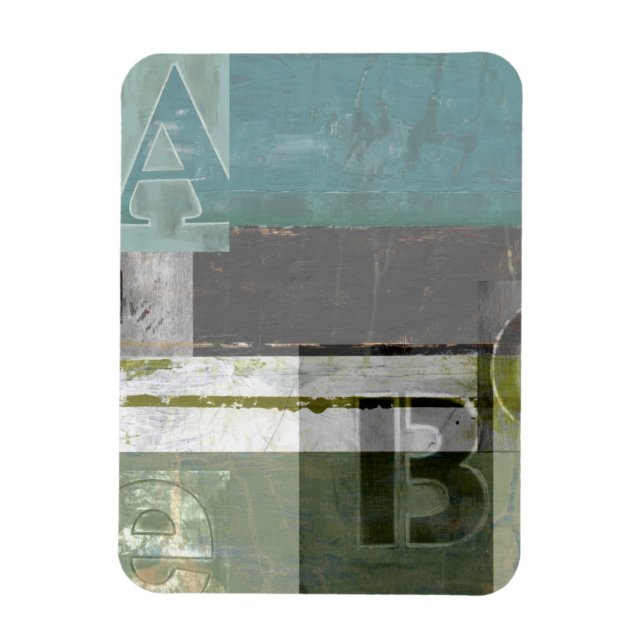 Modern Painting with Assorted Letters Magnet (Vertical)