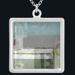 Modern Painting with Assorted Letters Silver Plated Necklace<br><div class="desc">Assorted letters bounce around this modern painting,  standing out and blending in at the same time. A fun way to teach your children their alphabet!</div>