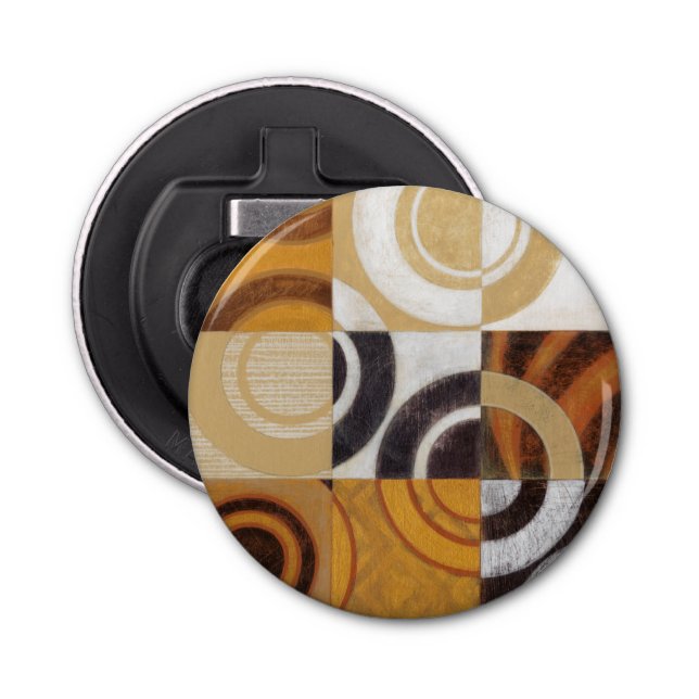 Modern Painting with Circular Patterns Bottle Opener (Front)