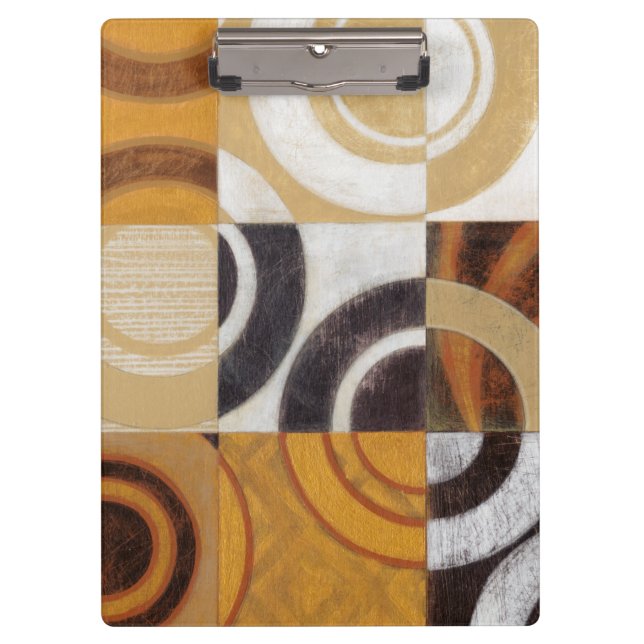 Modern Painting with Circular Patterns Clipboard (Front)