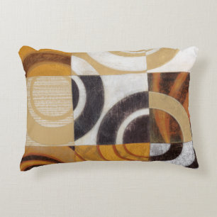 Modern Painting with Circular Patterns Decorative Cushion