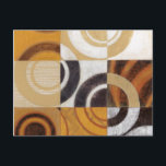 Modern Painting with Circular Patterns Postcard<br><div class="desc">Painted by Norman Wyatt,  Jr. this modern painting features multicolored circular patterns in nine squares. Good for a wall that needs art as well as someone who wants to practice their dart throwing!</div>