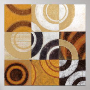 Modern Painting with Circular Patterns Poster