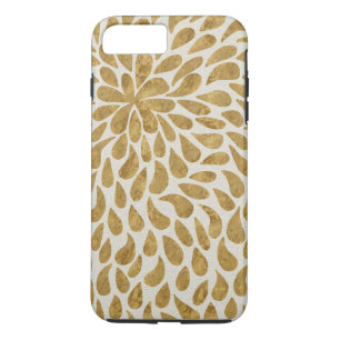 Modern Paisley Flower in Gold and White Case-Mate iPhone Case