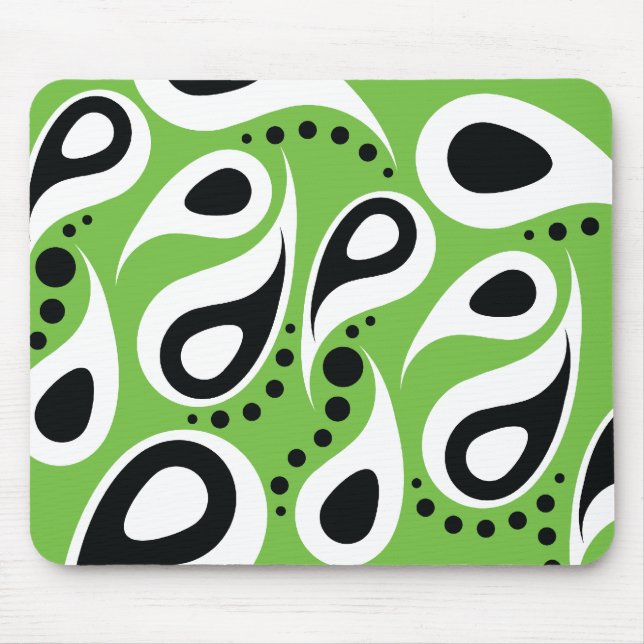 Modern Paisley -  Green Mouse Pad (Front)