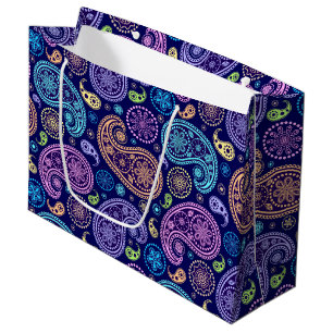 Modern Paisley Pattern Large Gift Bag