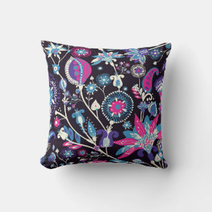 Modern paisley: traditional oriental pattern. cushion