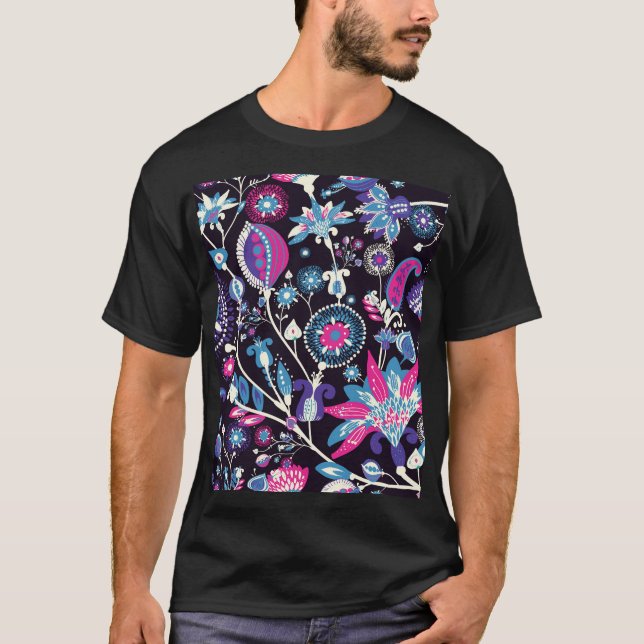 Modern paisley: traditional oriental pattern. T-Shirt (Front)