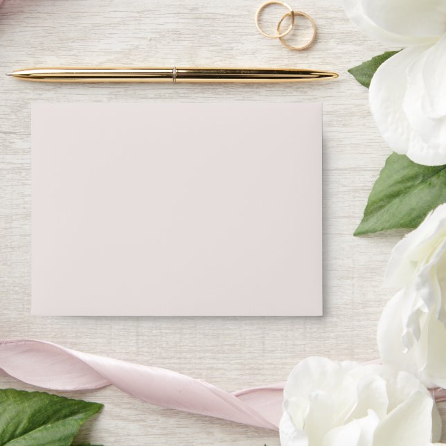 Modern Pale Blush Wedding RSVP  Envelope (Wedding)
