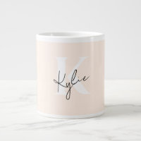 Modern Pale Peach Personalised Monogram Name - 