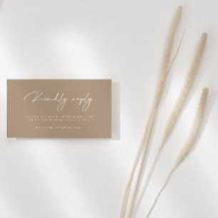 Modern Pale Taupe Wedding RSVP Cards