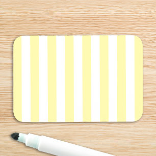 Modern Pale Yellow and White Striped Blank Name Tag