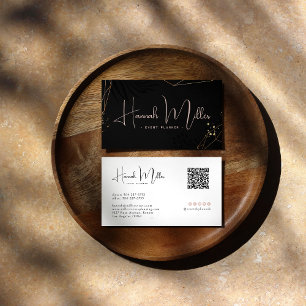 Modern Palm Elegant Minimalist QR Code Business Card