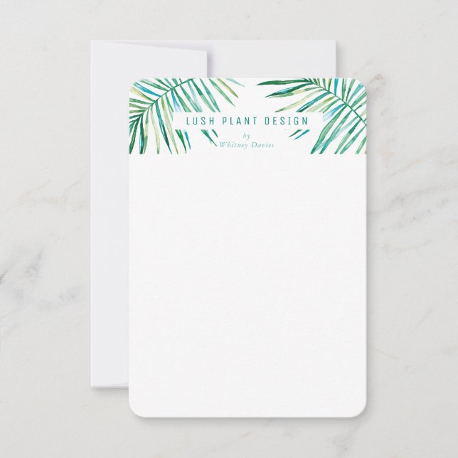 MODERN PALM LEAF LOGO lush botanical life green (Front)