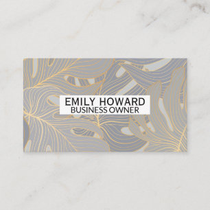 Modern Palm Leaf Pattern Business Card