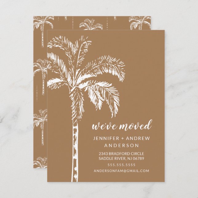 Modern Palm Tree Moving Announcement (Front/Back)