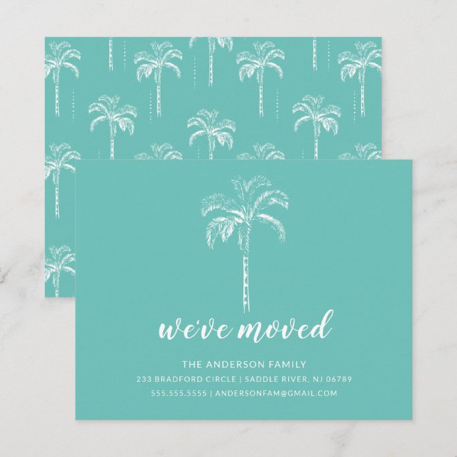 Modern Palm Tree Moving Announcement (Front/Back)